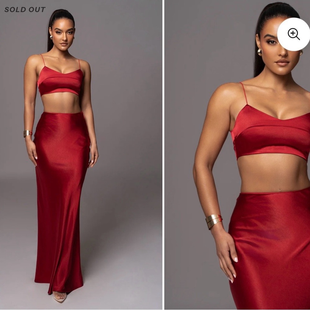 Elegant Red Two-Piece Set